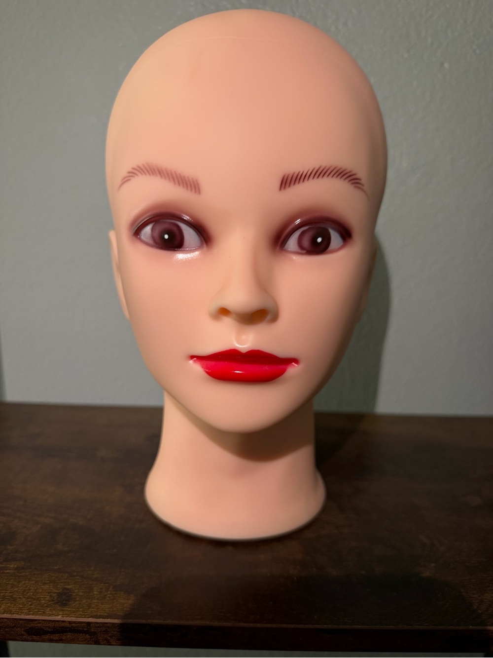 Red Lipstick Practice Head for Women Makeup